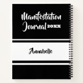 年パーソナライズされた名の表示仕訳帳 ノートブック (裏面)