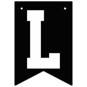 年パーソナライズされた表記の卒業クラス（黒） バンティングフラッグ (第3の旗)