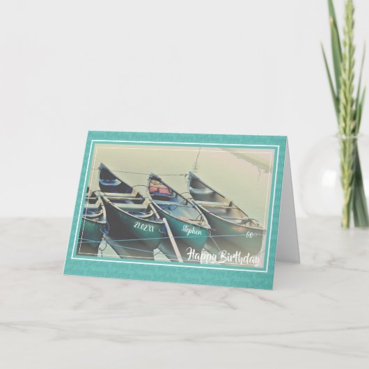 年パーソナライズされた齢を問わないカヌー カード (正面)