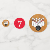 年パーソナライズされた齢・写真ボーリング誕生会 コンフェッティ (裏面)