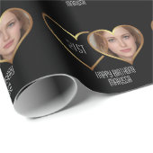 年パーソナライズされた齢、名前、写真 ラッピングペーパー (ロールコーナー)