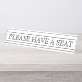 年ファッションド前伝統的席お願い デスクネームプレート (正面)