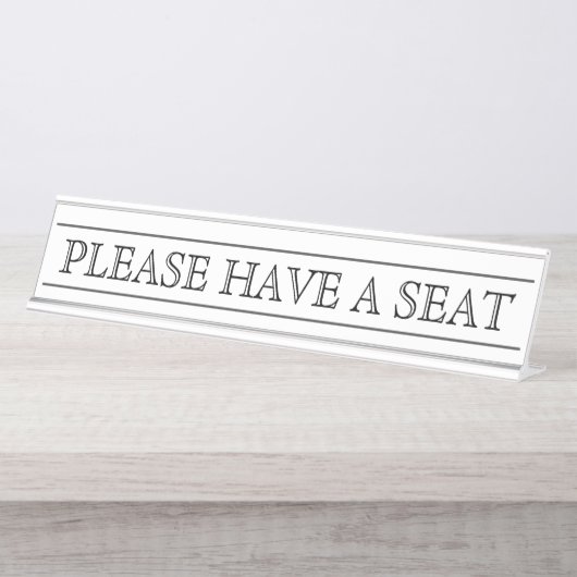 年ファッションド前伝統的席お願い デスクネームプレート (正面)