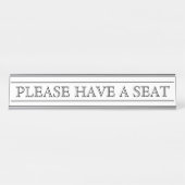 年ファッションド前伝統的席お願い デスクネームプレート (正面)