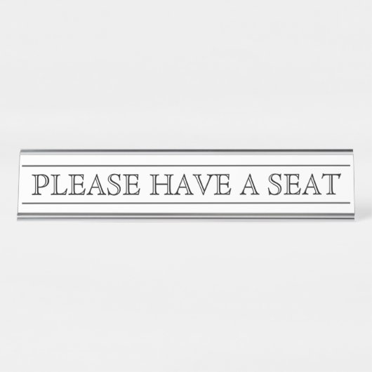 年ファッションド前伝統的席お願い デスクネームプレート (正面)