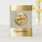 年フェイクカードの金ゴールドエンブレム従業員 カード (黄色い花)