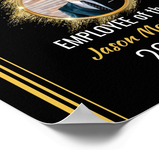 年フェイク令の金ゴールド ポスター (角)