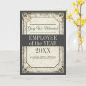 年フェイク認表の大理石従業員 カード (黄色い花)