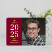 年フォイル無地の卒業招待状フォイルインビッタ 箔招待状 (立ち正面)