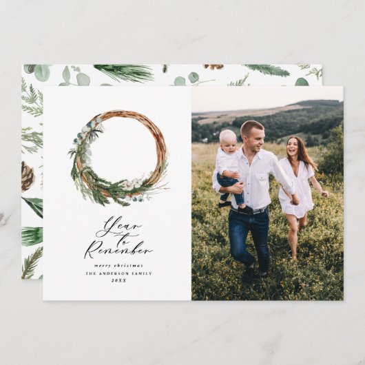 年モダンミニマルは休日の植物学を覚える シーズンカード (正面/裏面)