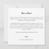 年モダンレビュー8フォトコラージホリデーカード 招待状 (裏面)