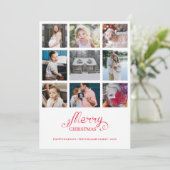 年モダンレビュー9フォトコラージホリデーカード 招待状 (スタンド正面)