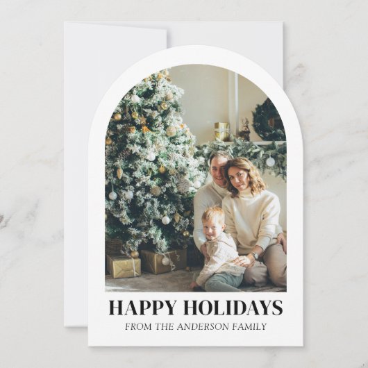 年モダンレビューChristmas Holiday Arch 招待状 (正面)
