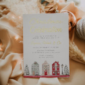 年モダン人気がある1回のクリスマスパーティーお祝い 箔招待状