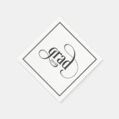 年モダン別卒業タイポグラフィ会 スタンダードカクテルナプキン (角)