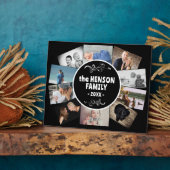 年モダン別家族10枚記念写真 フォトプラーク (側面)