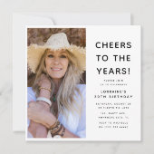 年モダン間フォトバースデーパーティーへの応援 招待状 (正面)