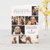 年モダン齢誕生日| 7フォトコラージュ カード (黄色い花)