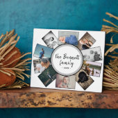 年モダン1回家族記念10写真コラージュ フォトプラーク (側面)