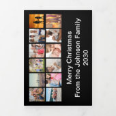 年レビュー写真コラージュ3つ折クリスマスカード 三つ折りクリスマスカード (カバー)