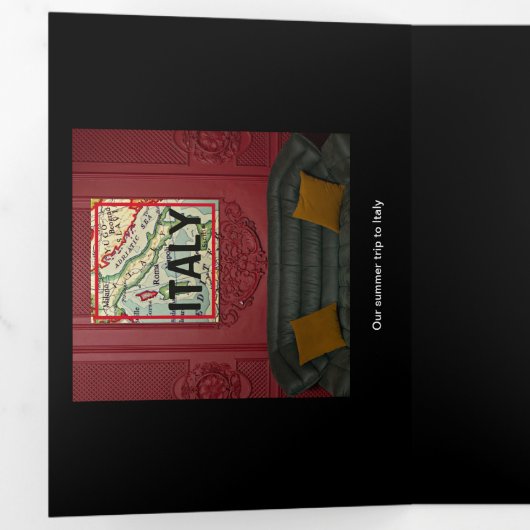 年レビュー写真コラージュ3つ折クリスマスカード 三つ折りクリスマスカード (内部最初)