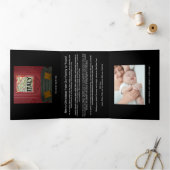 年レビュー写真コラージュ3つ折クリスマスカード 三つ折りクリスマスカード (内部)