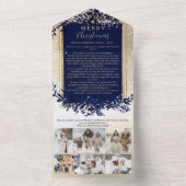 年レビュー金ゴールドネイビーMerry Christmas 6の写真 オールインワン招待状 (内側)