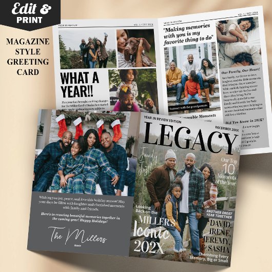 年レビュー雑誌グリーティングカード写真コラージュ カード