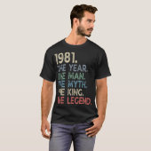 年ヴィンテージ1981年人神話王の伝説 Tシャツ (正面フル)