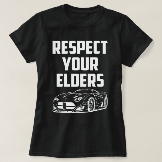 年上の人を尊敬するDodge Viber Tシャツ (デザイン正面)