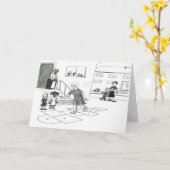 年上の女性は子遊どもを連れて行く カード (黄色い花)