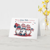 年上の娘7月4日愛国的格言 カード (黄色い花)