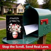 年上の孫娘ヴァレンティーンズデイブーケ・オブ・ラブ カード