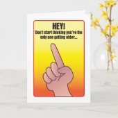 年上の誕生日カユーモアのあるードは1枚 カード (黄色い花)