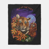 年中国のの虎フリースブランケット フリースブランケット (正面)