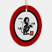 年中国の年のサルギフトカスタムオーナメント セラミックオーナメント (右)