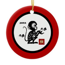 年中国の年のサルギフトカスタムオーナメント