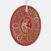 年中国の年 ガラスオーナメント (正面右)