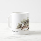 年中国の月 |カスタム年と名前 コーヒーマグカップ (正面左)