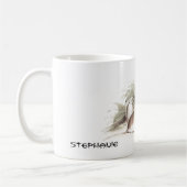 年中国の月 |カスタム年と名前 コーヒーマグカップ (左)