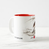 年中国の月 |カスタム年と名前 ツートーンマグカップ (正面左)