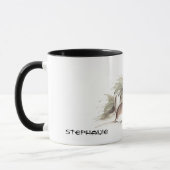 年中国の月 |カスタム年と名前 マグカップ (左)