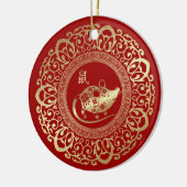 年中国の月 |カスタム贈答年 セラミックオーナメント (左)