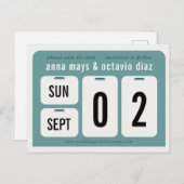 年中無休のカレンダー日付のはがきを保存 案内ポストカード (正面/裏面)