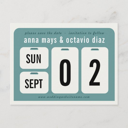 年中無休のカレンダー日付のはがきを保存 案内ポストカード (正面)