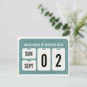 年中無休のカレンダー日付のはがきを保存 案内ポストカード (スタンド正面)