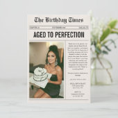 年代を重ねて完成した写真新聞の誕生日 招待状 (スタンド正面)