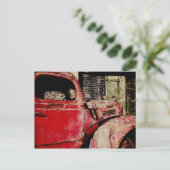 年代物の車のはがき ポストカード (スタンド正面)