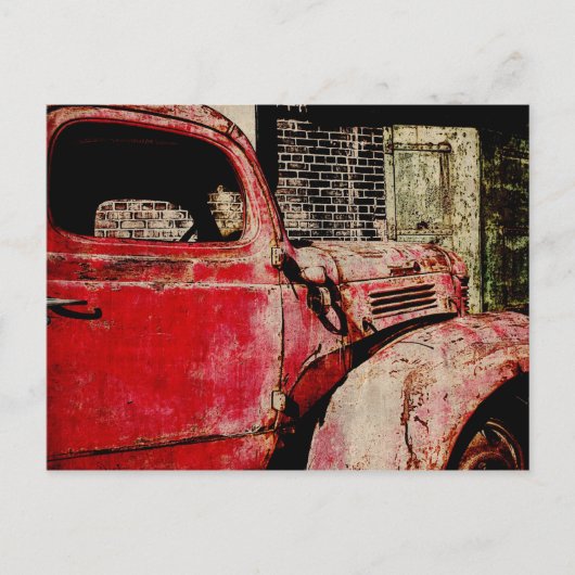 年代物の車のはがき ポストカード (正面)
