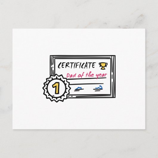 年令父の日賞のパパ ポストカード (正面)